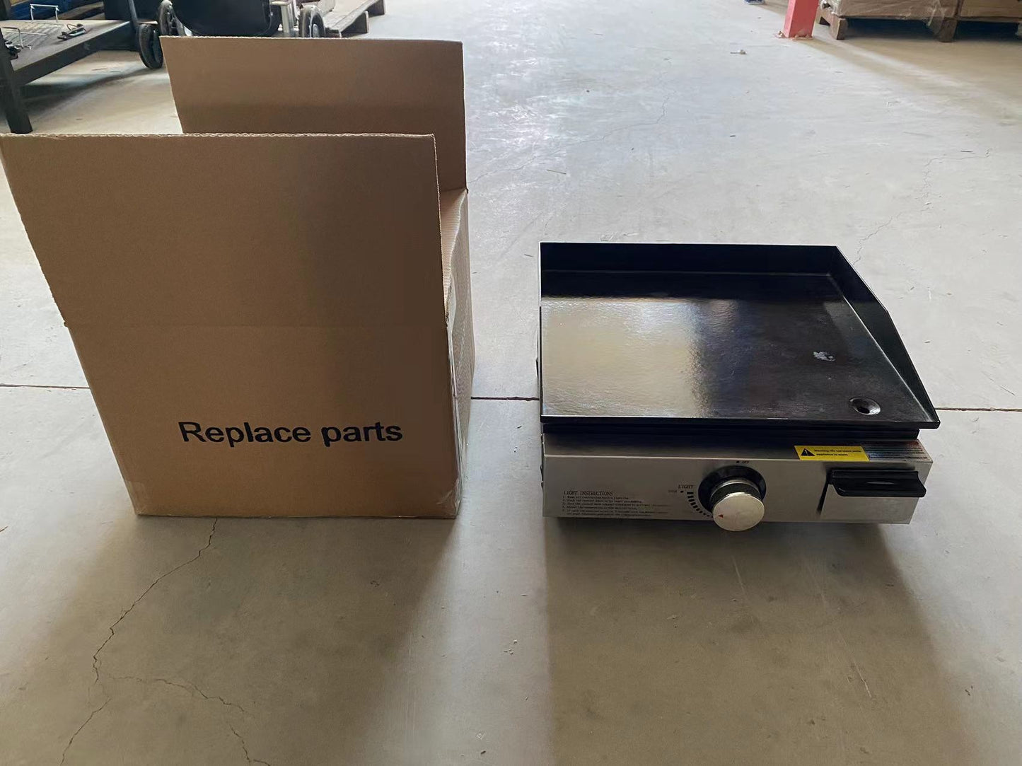 Replace parts Portable 17 Inch Tabletop Griddle, Propane Gas Flat Top Griddle for Camping, Outdoor, RV Picnic, Tailgating, Tabletop, Stainless Steel Griddle for BBQ Grill