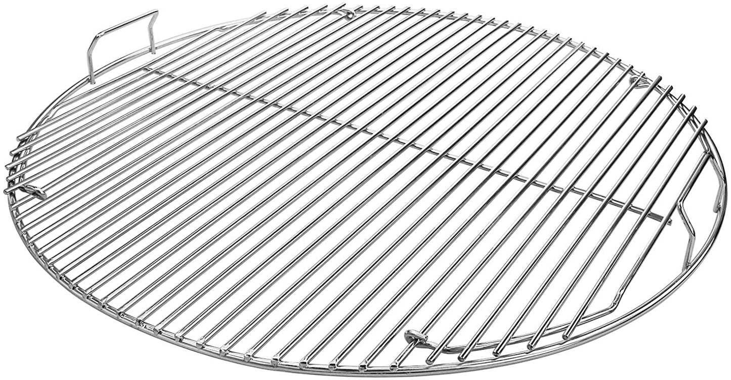 Hinged Cooking Grate for Weber 22.5 Inch One-Touch Silver Bar-B-Kettle Master-Touch, Performer and Other 22.5 Inch Charcoal Grill 21.5 Inch Dia Gourmet BBQ System Grate for Weber 7436 Grate
