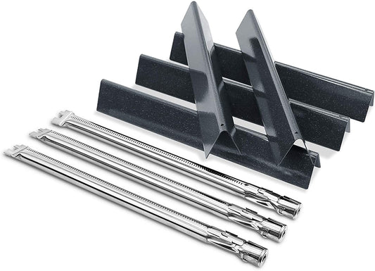 7620 7621 Flavorizer Bar and 62752 Grill Burner for Weber Genesis 300 310 E310 E320 E330 S310 S320 S330 with Front Control Knob (2011 - Newer)