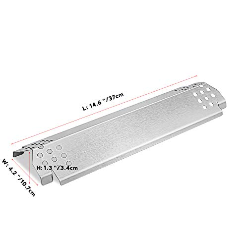 Heat Plates for Home Depot Nexgrill 720-0830H, 5 Burner 720-0888, 720-0896, 720-0888N, 720-0882A, 720-0882S 6 Burner 720-0896B, 720-0898 Gas Grill, Stainless Steel, Replacement Parts, 5 Pack