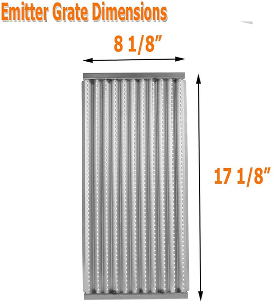 BBQ Future 3 Pack Cast Iron Grill Grate and Stainless Steel Emitter Kit