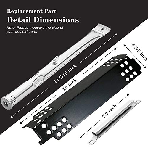 Grill Replacement Parts kit for Charbroil 463436215 463439914 463436214 463439915 463436213 G432-Y700-W1 G466-2500-W1 463436214 G432-Y700-W1 G432-0078-W1 463432114 Grill Heat Plate, Burners