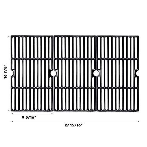 16 7/8" Porcelain Enameled Cast Iron Grill Cooking Grates for Charbroil 463420508, 463420509, 463420511, 463436213, 463436214, 463436215 463461613 463440109 Gas Grills Grates Replacement Parts