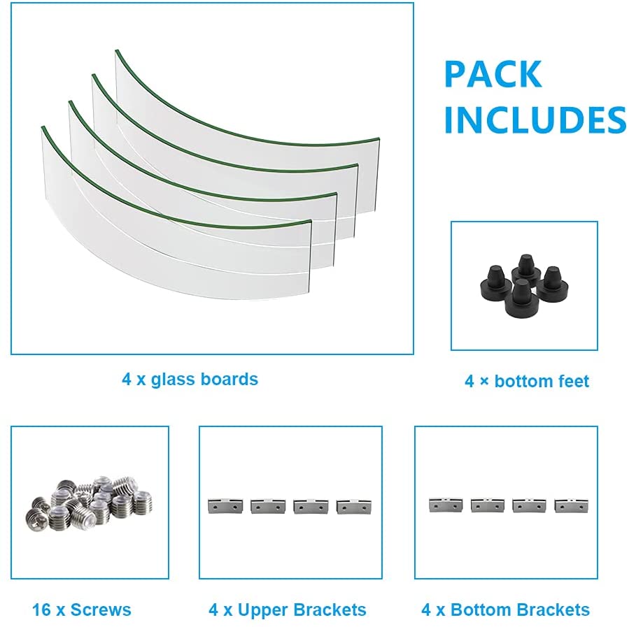 LS'BABQ Fire Pit Glass Wind Guard Round (23" Round)