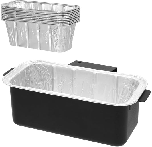 MixRBBQ Grease Cup and 10-Pack Aluminum Drip Pans for Blackstone Stove 17/22/28/36 Inch Griddles, Grease Drip Catcher Tray with Disposable Foil Liners for Blackstone Replacement Set