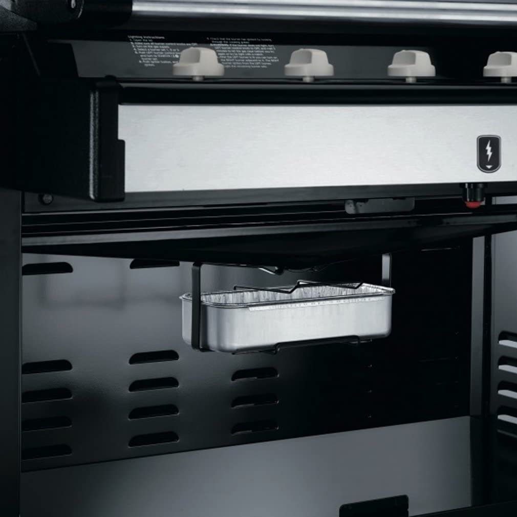 Stanbroil 7515 Aluminum Gas Grill Catch Pan and Holder Grease Collection Pan Replacement for Weber Genesis 1000-5500, Genesis Silver/Gold/Platinum, Genesis II Series, Platinum I/II, and Summit Grills