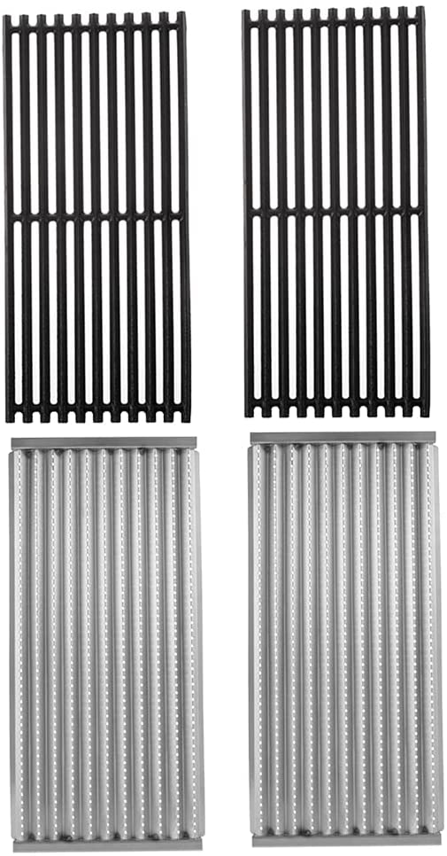 BBQ Future 2 Pack Cast Iron Grill Grate and Stainless Steel Emitter Kit