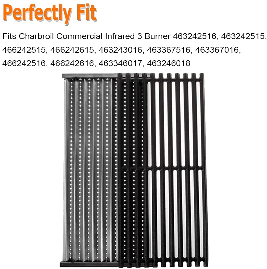 BBQ Future 2 Pack Cast Iron Grill Grate and Stainless Steel Emitter Kit