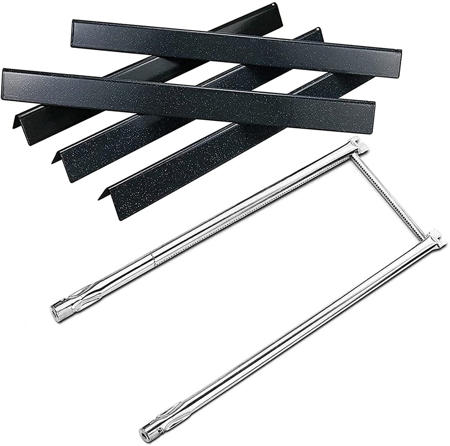 7507 Grill Burner Tube Set & 7534 7535 Flavorizer Bar for Weber Genesis Silver A, Spirit 200 Series, Spirit 500, Spirit E-210, Spirit E-200, S-200, S-210