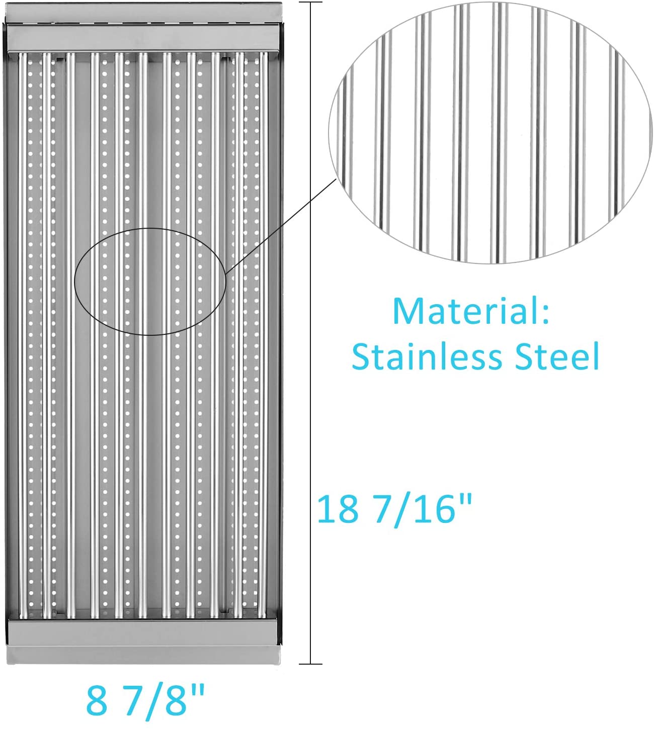 BBQration 3-Pack Stamped Stainless Steel Cooking Grid Replacement Emitter Set