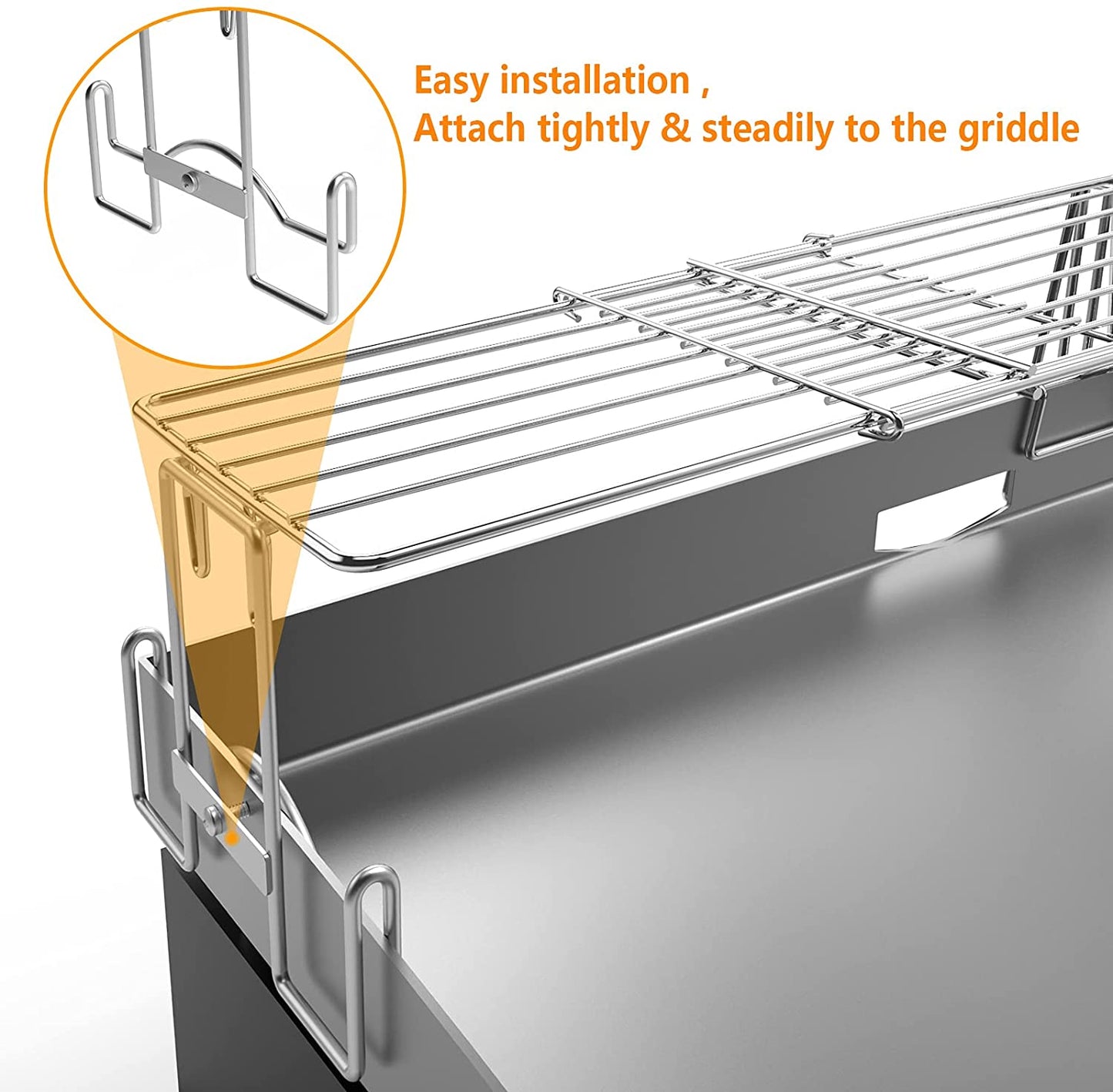 MixRBBQ Griddle Warming Rack, Adjustable Grill Grate