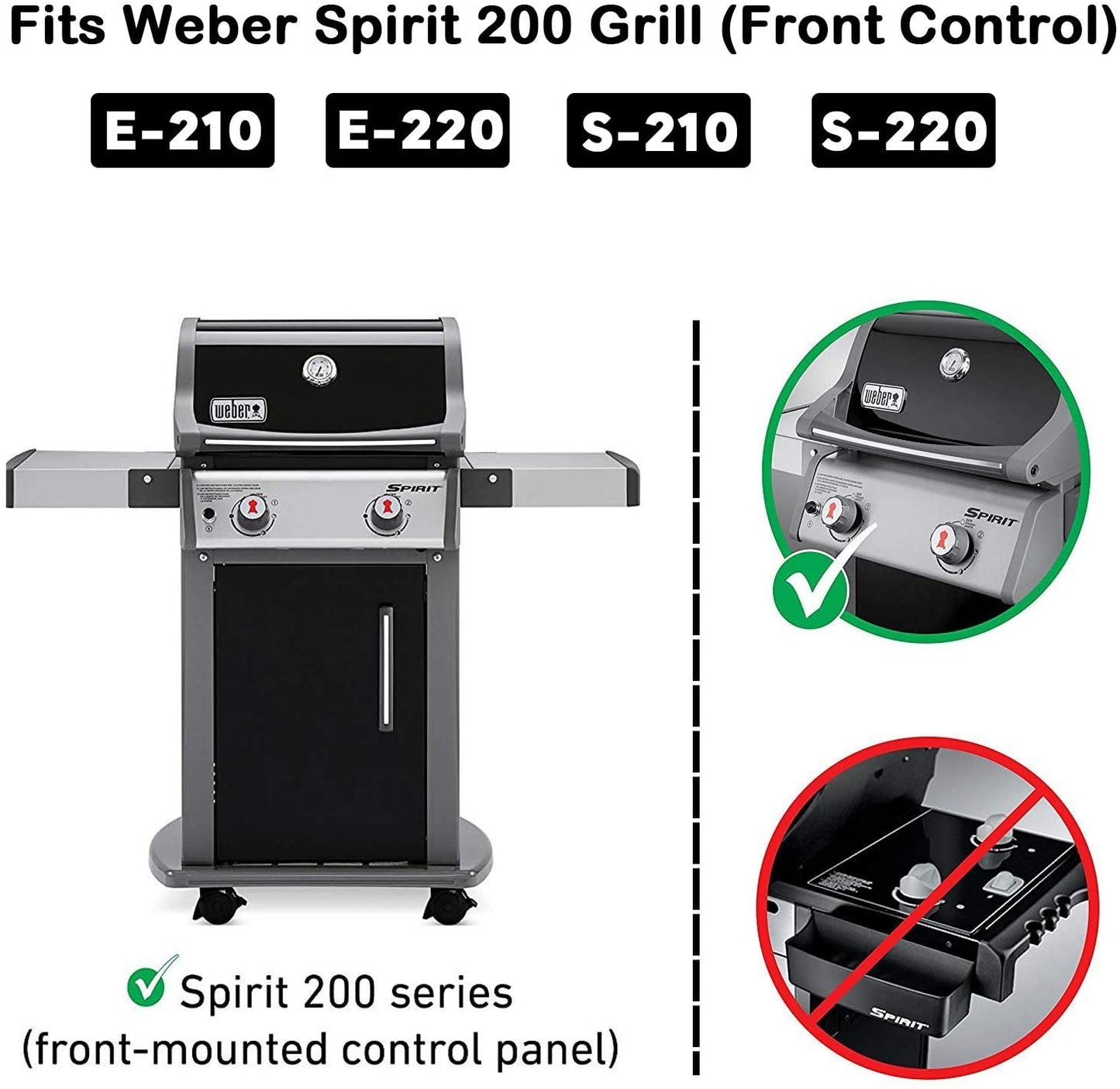 7637 Cooking Grates for Weber Spirit & Spirit II 200 Series Spirit E210 Spirit E220 Spirit S210, Spirit S220 with Front Control