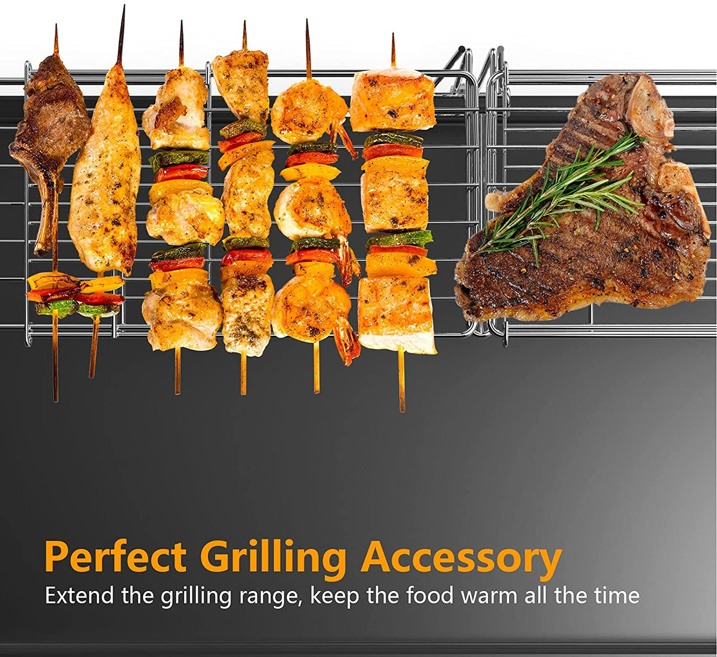 MixRBBQ Griddle Warming Rack, Adjustable Grill Grate