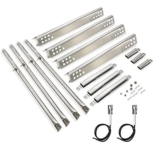 Grill Replacement Parts Kit for Charbroil Performance 475 4 Burner 463673517, 463361017, 463673017, 463342119, 463376018P, G470-0004-w1, Heat Plate Tend Shield, Grill Burner, Crossover Tube