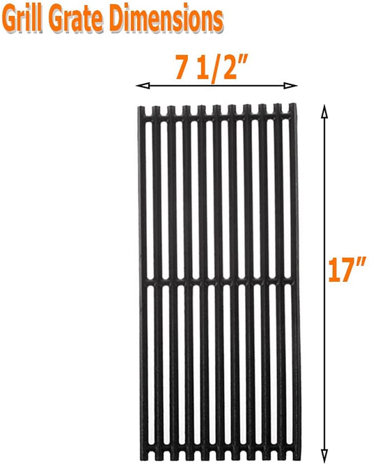 BBQ Future 2 Pack Cast Iron Grill Grate and Stainless Steel Emitter Kit