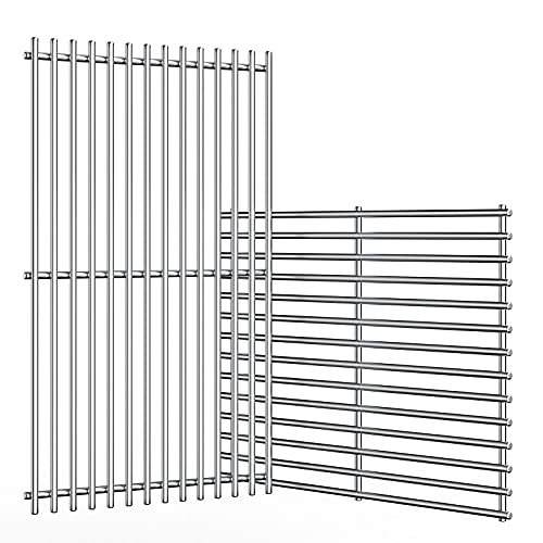 17 Inches Stainless Steel Cooking Grid Grates Replacement for Charbroil 463250509, 463250510, Thermos 461262409, Grill Master 720-0737, 720-0670E, Vermont Castings, Great Outdoors Gas Grills