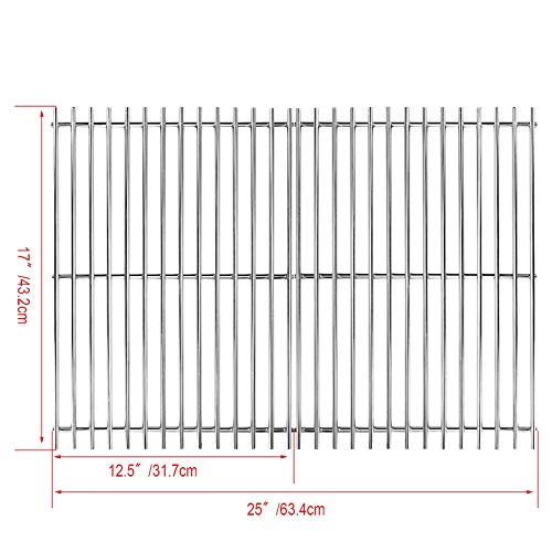 17 Inches Stainless Steel Cooking Grid Grates Replacement for Charbroil 463250509, 463250510, Thermos 461262409, Grill Master 720-0737, 720-0670E, Vermont Castings, Great Outdoors Gas Grills