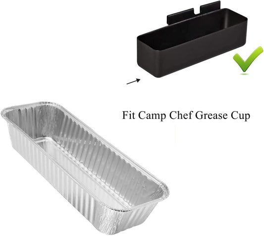 DcYourHome Aluminum Grease Drip Pan for Camp Chef Portable Grill -10 Pack Disposable Camp Chef Aluminum Drip Pan Liner, Camp Chef Grease Cup Liners
