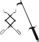 bbq777 Fire Pit Tool Kits, 30" Fire Pit Poker and 26" Log Grabber Fireplace Tongs