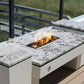 BBQ Full Rectangular Fire Pit Burner w/ Pan, Stainless Steel